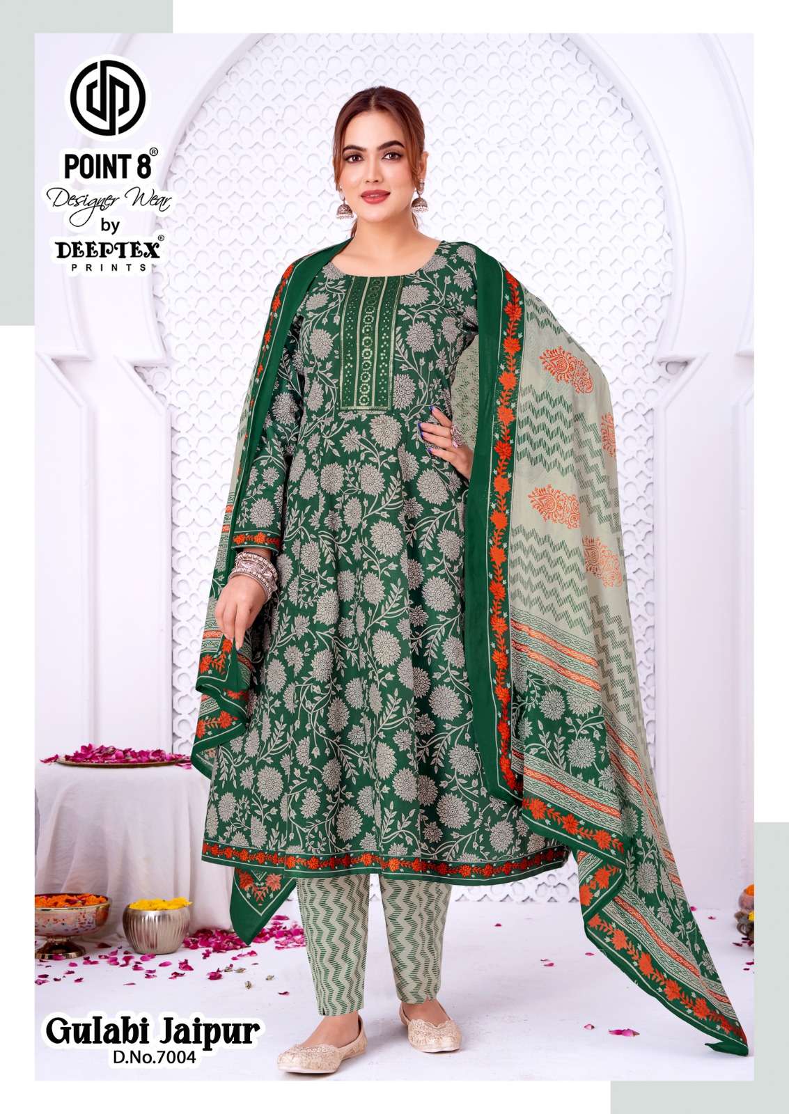 Point 8 by Deeptex Prints Gulabi Jaipur Vol.07 Ready Made Anarkali Suit DNO.7001 TO 7008 Point 8 by Deeptex Prints Gulabi Jaipur Vol.07 Ready Made Anarkali Suit